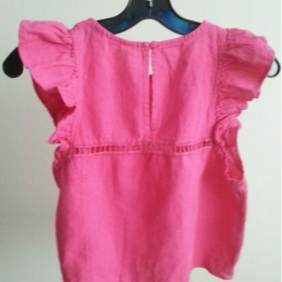 BP. Linen Blend Ruffle Sleeve Top Style BP379811MI - Picture 4 of 5